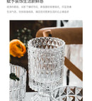DecorBites™ Elegant Crystal Glass Vase for Flower Arrangement