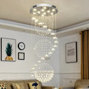 Decorbites elegant crystal tiered chandelier for high ceiling living room