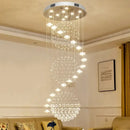 Decorbites elegant crystal tiered chandelier for high ceiling living room