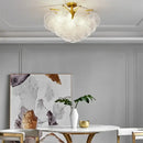 Decorbites elegant glass chandelier gold textured bedroom light