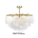 Decorbites elegant glass chandelier gold textured bedroom light