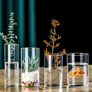 DecorBites™ Elegant Glass Cylinder Vase for Flowers