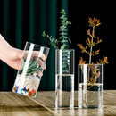 DecorBites™ Elegant Glass Cylinder Vase for Flowers