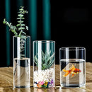 DecorBites™ Elegant Glass Cylinder Vase for Flowers