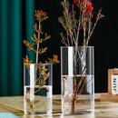 DecorBites™ Elegant Glass Cylinder Vase for Flowers