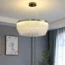DecorBites™ Elegant Gold Crystal Chandelier for Home Lighting