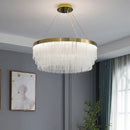 DecorBites™ Elegant Gold Crystal Chandelier for Home Lighting