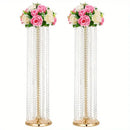 DecorBites™ Elegant Metal Vases for Wedding Decor
