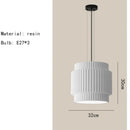 Decorbites elegant resin sage green ribbed pendant light dining room