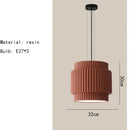 Decorbites elegant resin sage green ribbed pendant light dining room