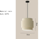 Decorbites elegant resin sage green ribbed pendant light dining room