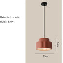 Decorbites elegant resin sage green ribbed pendant light dining room