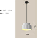 Decorbites elegant resin sage green ribbed pendant light dining room
