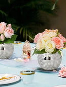 DecorBites™ Elegant Round Glass Vase for Home Decor