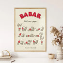 DecorBites™ Elephant Babar Family Cartoon Print for Kids Room