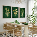 DecorBites™ Emerald Green Lily of the Valley Wall Art