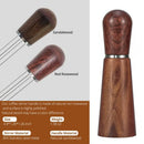 Decorbites espresso stirrer wood and metal kitchen distribution tool