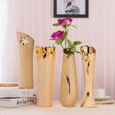 DecorBites™ Europe Gold-Plated Ceramic Vase for Home Decor