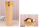DecorBites™ Europe Gold-Plated Ceramic Vase for Home Decor