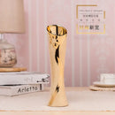 DecorBites™ Europe Gold-Plated Ceramic Vase for Home Decor