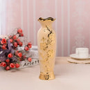 DecorBites™ Europe Gold-Plated Ceramic Vase for Home Decor
