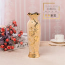 DecorBites™ Europe Gold-Plated Ceramic Vase for Home Decor