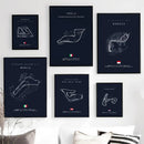 DecorBites™ F1 Race Track Canvas Painting Wall Art