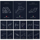 DecorBites™ F1 Race Track Circuit Canvas Wall Art