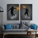 DecorBites™ Famous Sports Stars Neon Wall Art Print