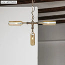 DecorBites™ Farmhouse Style Smoke Gray/Blue Bottle Ceiling Lighting - Glass Hanging Lamp (3/4/5 Lights) in Aged Silver/Black