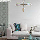 DecorBites™ Farmhouse Style Smoke Gray/Blue Bottle Ceiling Lighting - Glass Hanging Lamp (3/4/5 Lights) in Aged Silver/Black