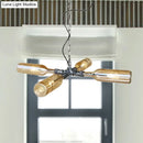DecorBites™ Farmhouse Style Smoke Gray/Blue Bottle Ceiling Lighting - Glass Hanging Lamp (3/4/5 Lights) in Aged Silver/Black
