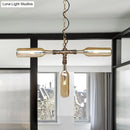 DecorBites™ Farmhouse Style Smoke Gray/Blue Bottle Ceiling Lighting - Glass Hanging Lamp (3/4/5 Lights) in Aged Silver/Black