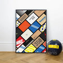 Colorful sneaker box canvas wall art bedroom minimalist poster
