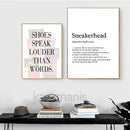 Colorful sneaker box canvas wall art bedroom minimalist poster