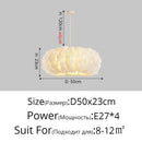 Decorbites feather decor led chandelier white bedroom pendant light