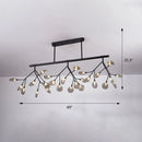 DecorBites™ Firefly Island Pendant Light: Elegant Minimalistic Acrylic Lamp for Restaurants (27-Head Suspension)