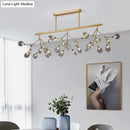 DecorBites™ Firefly Island Pendant Light: Elegant Minimalistic Acrylic Lamp for Restaurants (27-Head Suspension)