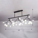 DecorBites™ Firefly Island Pendant Light: Elegant Minimalistic Acrylic Lamp for Restaurants (27-Head Suspension)