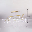DecorBites™ Firefly Island Pendant Light: Elegant Minimalistic Acrylic Lamp for Restaurants (27-Head Suspension)