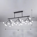 DecorBites™ Firefly Island Pendant Light: Elegant Minimalistic Acrylic Lamp for Restaurants (27-Head Suspension)