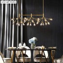 Postmodern brass finish firefly suspension light dining room chandelier