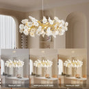 DecorBites™ Floral French White Ceramic Chandelier - Romantic Home Décor