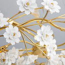 DecorBites™ Floral French White Ceramic Chandelier - Romantic Home Décor