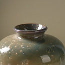 Glossy beige speckled decor ceramic vase living room berry accent