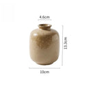 Glossy beige speckled decor ceramic vase living room berry accent