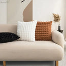 Decorbites fluffy faux fur cushion cover living room cream & brown
