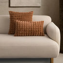 Decorbites fluffy faux fur cushion cover living room cream & brown