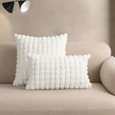 Decorbites fluffy faux fur cushion cover living room cream & brown