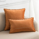 Decorbites fluffy faux fur cushion cover living room cream & brown